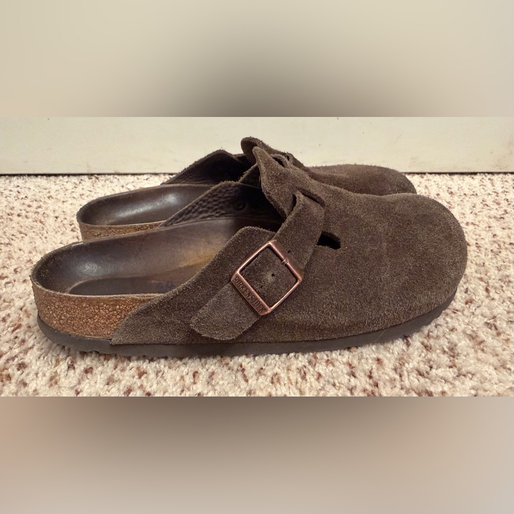 Birkenstock Boston Suede Clogs in Mocha/Brown, Size 40 (9.5-10) - Picture 7 of 11